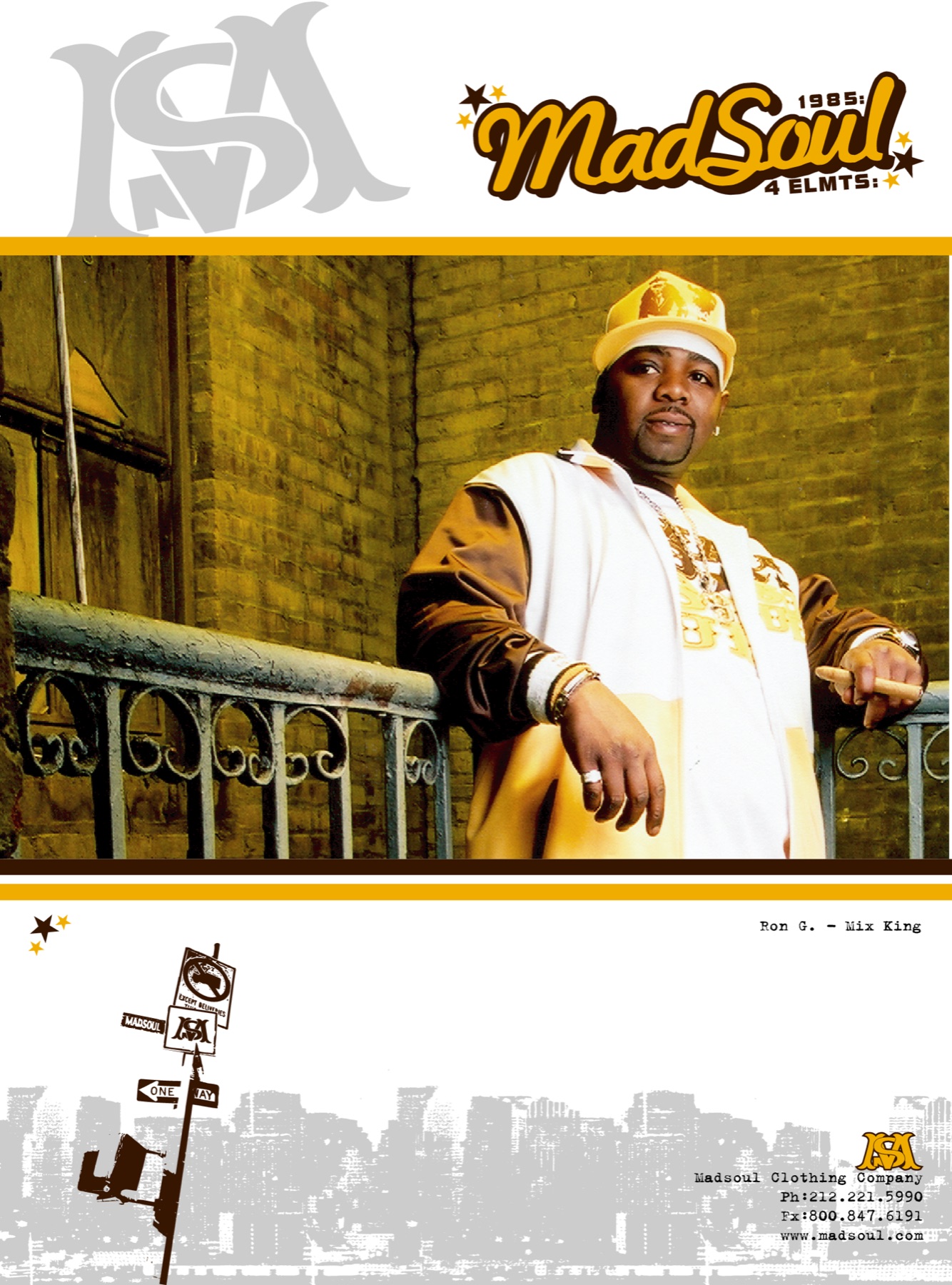 Madsoul full page print ad in XXL magazine featuring DJ Ron G