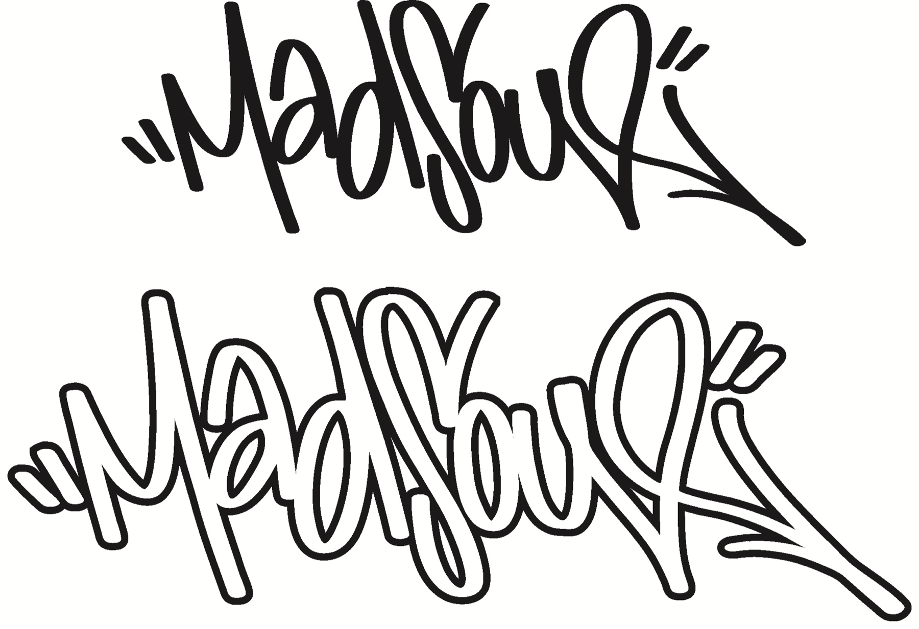 The original hand-lettered Madsoul graffiti tag, the company's earliest surviving mark